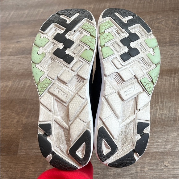 Hoka One One Clifton 5 Running Shoes Women 9.5 Gray Green Knit Athletic READ - Picture 8 of 11